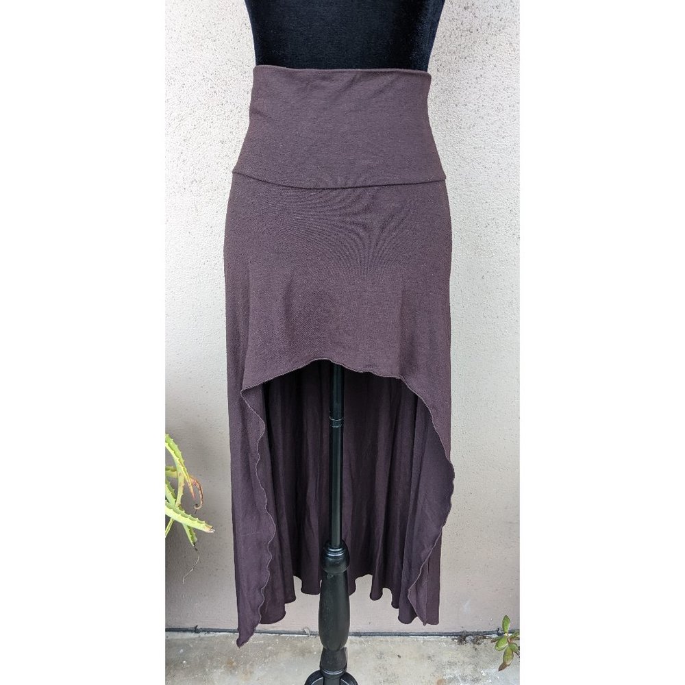 💜Brown High-Low Knit Skirt